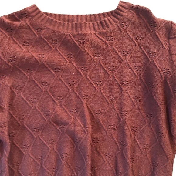 Ellison 3/4 Sleeve Sweater, Dark Orange, Size Large - Picture 3 of 3